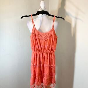 Women’s orange lace dress size S